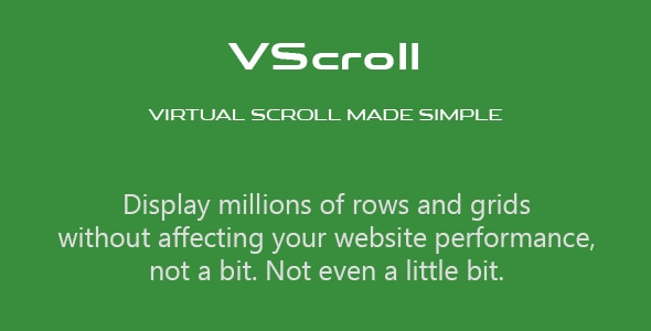 VScroll: Virtual Scroll Made Simple - CodeCanyon Item for Sale