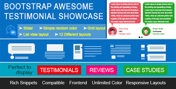 Bootstrap Testimonials Showcase - CodeCanyon Item for Sale
