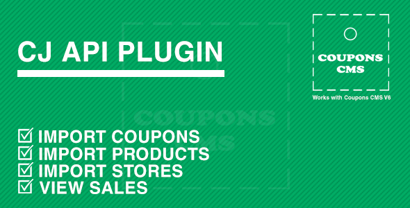 CJ Plugin for Coupons CMS - CodeCanyon Item for Sale