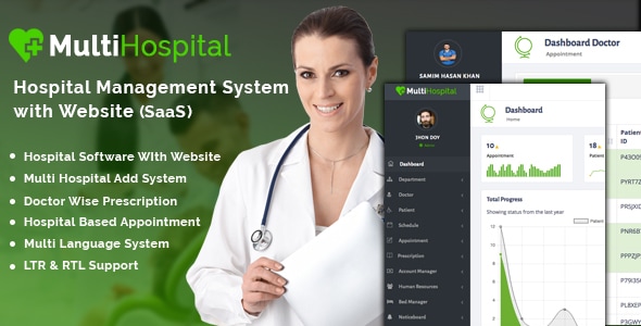 Multi Hospital - Best Hospital Management System (SaaS App) - CodeCanyon Item for Sale