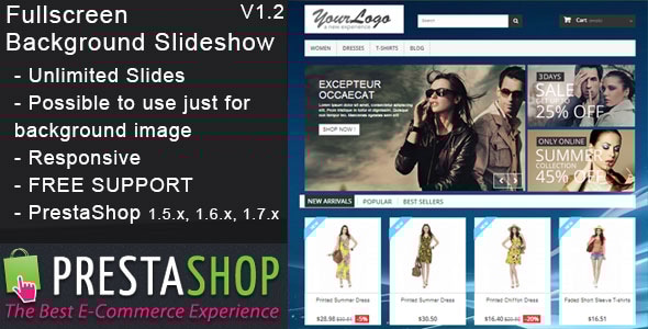 Prestashop Fullscreen Background Slideshow - CodeCanyon Item for Sale