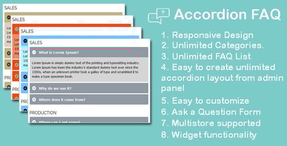 Accordion FAQ extension for magento - CodeCanyon Item for Sale