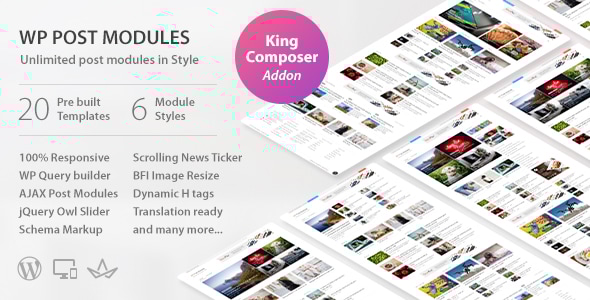 WP Post Modules for NewsPaper and Magazine Layouts - KingComposer Addon - CodeCanyon Item for Sale