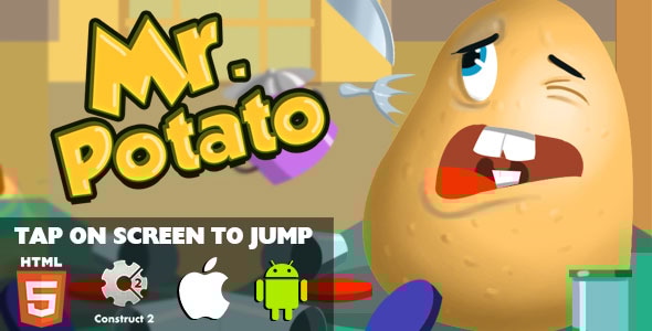 Mr. Potato - HTML5 Game (CAPX) - CodeCanyon Item for Sale