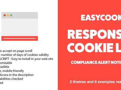 EasyCookie - GDPR Responsive Cookie Law Compliance Alert Notification ...