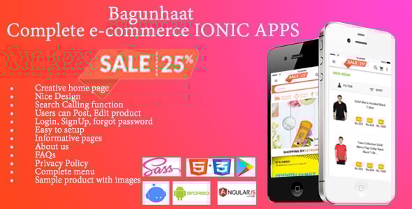 Bagunhaat– Complete e-commerce IONIC APPS - CodeCanyon Item for Sale