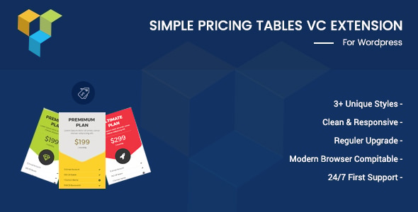 Simple Pricing Tables For Visual Composer - CodeCanyon Item for Sale