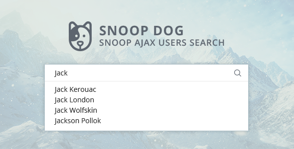Snoop ajax users search for WordPress - CodeCanyon Item for Sale