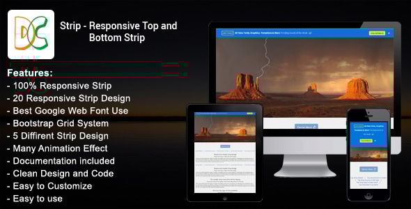 Strip - Responsive Top & Bottom Strip - CodeCanyon Item for Sale