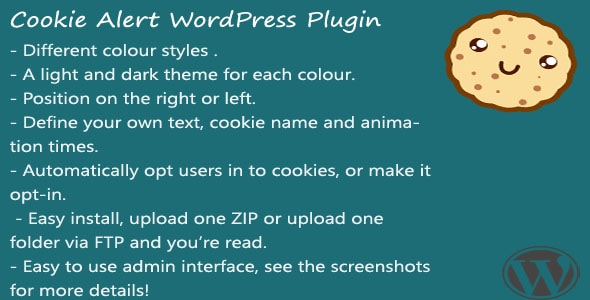 Cookie Alert WordPress plugin - CodeCanyon Item for Sale