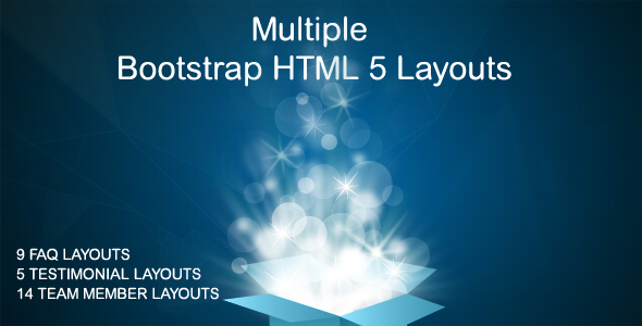 Bootstrap FAQ + Testimonials + Team Layouts - CodeCanyon Item for Sale