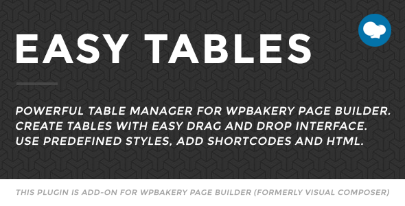 Easy Tables - Table Manager for WPBakery Page Builder - CodeCanyon Item for Sale