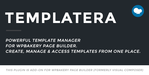 Templatera - Template Manager for WPBakery Page Builder - CodeCanyon Item for Sale