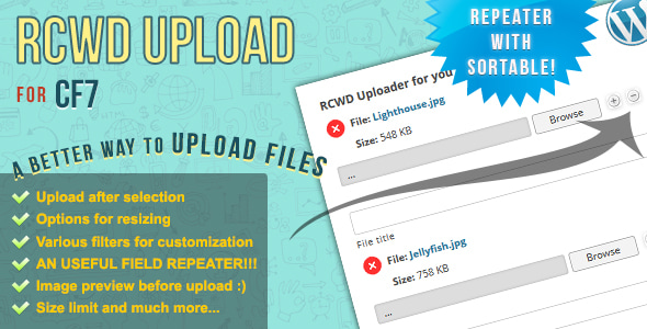 Rcwd Upload for CF7 - CodeCanyon Item for Sale