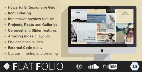 FlatFolio - Flat & Cool WP Portfolio - CodeCanyon Item for Sale