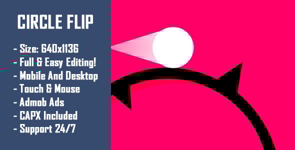 Circle Flip - HTML5 Game + Mobile Version! (Construct-2 CAPX) - CodeCanyon Item for Sale