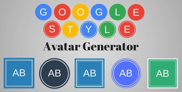 Google Style Text Avatar Generator - CodeCanyon Item for Sale