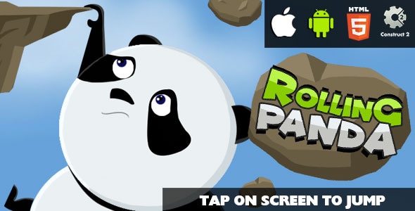 Rolling Panda - HTML5 Game (CAPX) - CodeCanyon Item for Sale