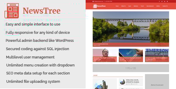 NewsTree - Magazine and News Portal Website CMS - CodeCanyon Item for Sale