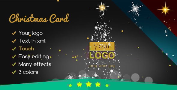 Christmas Card Elegant Lights - CodeCanyon Item for Sale