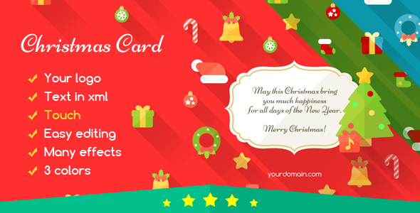 Christmas Card Flat - CodeCanyon Item for Sale
