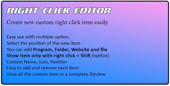 Right Click Editor - CodeCanyon Item for Sale