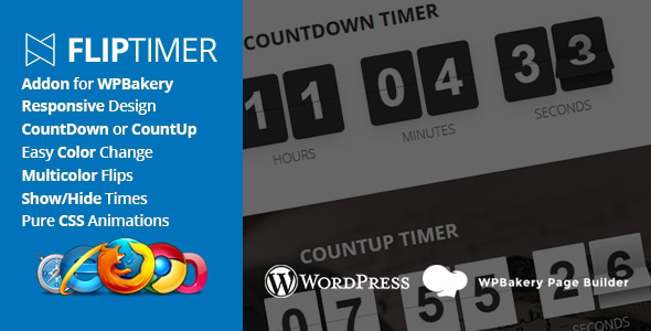 FlipTimer - Addon for WPBakery Page Builder - CodeCanyon Item for Sale