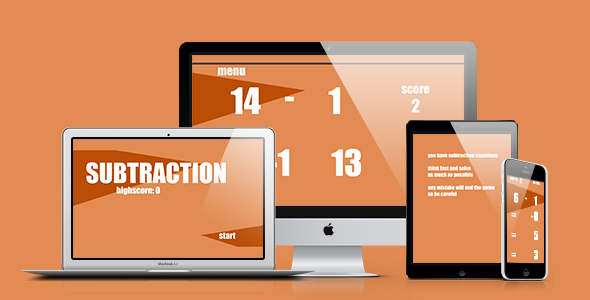 Math Game: Subtraction - CodeCanyon Item for Sale