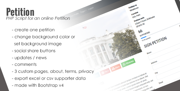 PHP Petition Script - CodeCanyon Item for Sale