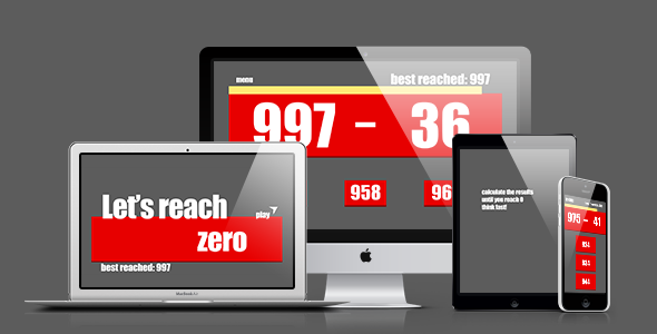 Math Game: Let's Reach Zero - CodeCanyon Item for Sale