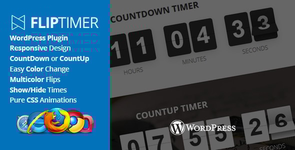 FlipTimer - jQuery Countdown Timer WordPress Plugin - CodeCanyon Item for Sale