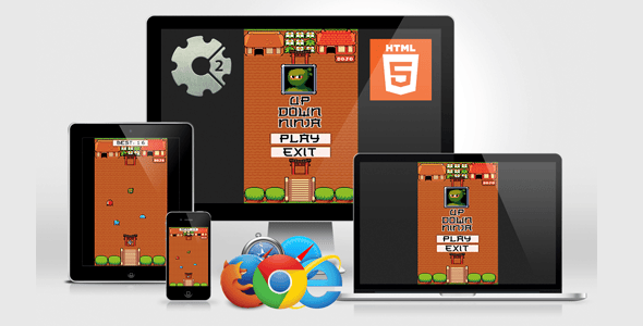 Up Down Ninja - HTML5 Game - CodeCanyon Item for Sale