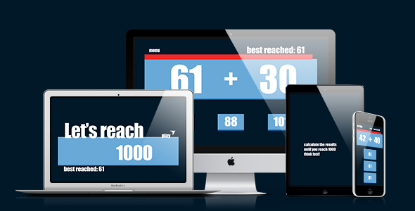 Math Game: Let's Reach 1000 - CodeCanyon Item for Sale