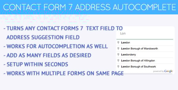 Contact Forms 7 Address Autocomplete - CodeCanyon Item for Sale