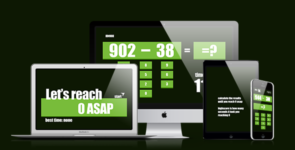 Math Game: Let's Reach Zero ASAP - CodeCanyon Item for Sale