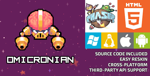 Omicronian - HTML5 Game - Phaser - CodeCanyon Item for Sale