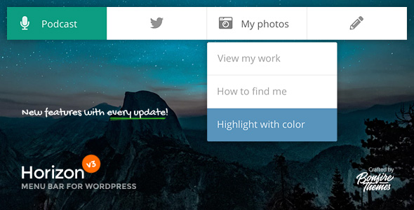 Horizon - Menu Bar Plugin for WordPress - CodeCanyon Item for Sale