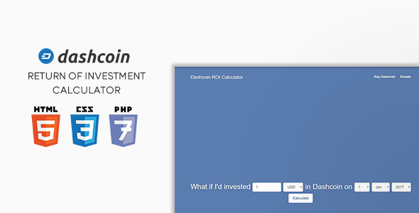 Dashcoin ROI Calculator - CodeCanyon Item for Sale