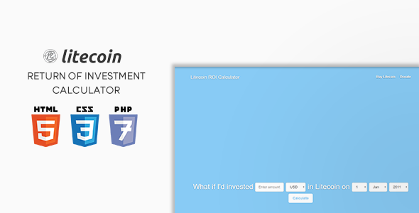 Litecoin ROI Calculator - CodeCanyon Item for Sale