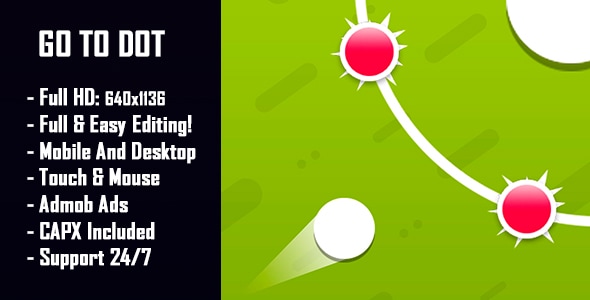 Go To Dot - HTML5 Game + Mobile Version! (Construct-2 CAPX) - CodeCanyon Item for Sale