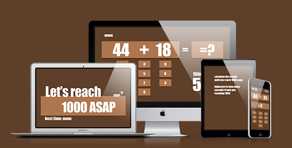 Math Game: Let's Reach 1000 ASAP - CodeCanyon Item for Sale