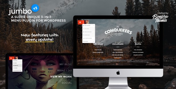 Jumbo: A 3-in-1 full-screen responsive menu for WordPress - CodeCanyon Item for Sale