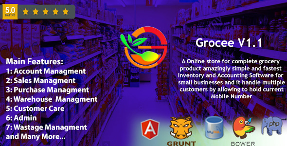 Grocee - Complete Grocery store Backend with Telecaller - CodeCanyon Item for Sale
