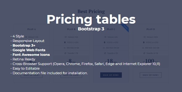 SLD Pricing Tables - CodeCanyon Item for Sale