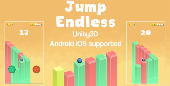 Jump Endless Unity3D Source Code + Android iOS Supported + Ready to Release - CodeCanyon Item for Sale