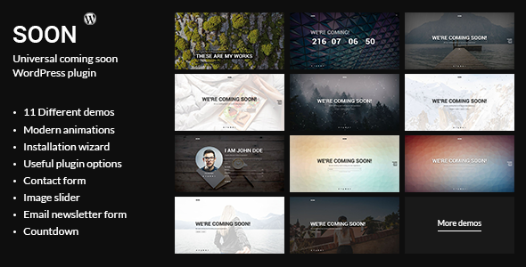 Soon - Universal Coming Soon WordPress Plugin - CodeCanyon Item for Sale
