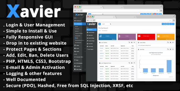 Xavier - PHP Login Script & User Management Admin Panel - CodeCanyon Item for Sale