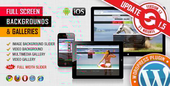 Image&Video FullScreen Background WordPress Plugin - CodeCanyon Item for Sale