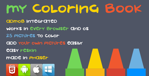 My Coloring Book - HTML5 Game - Phaser - CodeCanyon Item for Sale