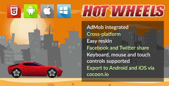 Hot Wheels - HTML5 Game - Phaser - CodeCanyon Item for Sale